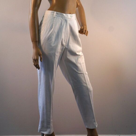 Vintage Leon Levin White Capri Dress Style Pants Womens Size Small - Picture 3 of 8